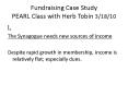Fundraising Case Study PEARL Class with Herb Tobin 3/18/10 PowerPoint PPT Presentation
