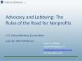 Advocacy and Lobbying: The Rules of the Road for Nonprofits  U.S. Breastfeeding Committee July 16, 2014 Webinar PowerPoint PPT Presentation