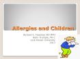 Allergies and Children PowerPoint PPT Presentation