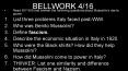 BELLWORK 4/16 PowerPoint PPT Presentation