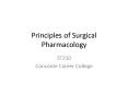 Principles of Surgical Pharmacology PowerPoint PPT Presentation