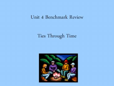 Unit 4 Benchmark Review