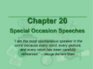 Chapter 20 Special Occasion Speeches