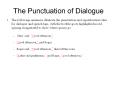 The Punctuation of Dialogue PowerPoint PPT Presentation