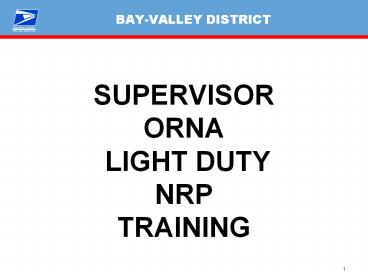 BAY-VALLEY DISTRICT