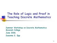 The Role of Logic and Proof in Teaching Discrete Mathematics