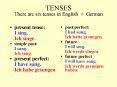 TENSES There are six tenses in English   German PowerPoint PPT Presentation