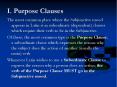 I. Purpose Clauses PowerPoint PPT Presentation