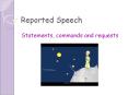Reported Speech PowerPoint PPT Presentation