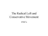 The Radical Left and Conservative Movement