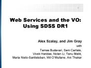 Web Services and the VO: Using SDSS DR1