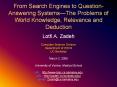 From Search Engines to Question-Answering Systems PowerPoint PPT Presentation