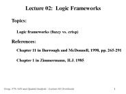 Logic frameworks (fuzzy vs. crisp)