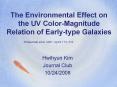 The Environmental Effect on the UV Color-Magnitude Relation of Early-type Galaxies PowerPoint PPT Presentation