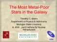 The Most Metal-Poor Stars in the Galaxy PowerPoint PPT Presentation