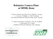 Bolometer Camera Plans