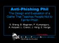 Anti-Phishing%20Phil%20The%20Design%20and%20Evaluation%20of%20a%20Game%20That%20Teaches%20People%20Not%20to%20Fall%20for%20Phish PowerPoint PPT Presentation