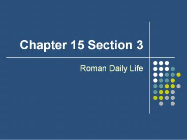 Chapter 15 Section 3