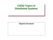 CS542 Topics in Distributed Systems