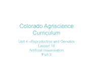 Colorado Agriscience Curriculum