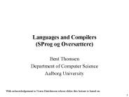 Languages and Compilers (SProg og Overs