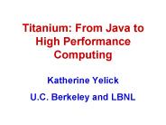 Titanium: From Java to High Performance Computing