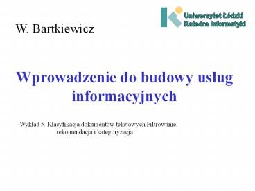 Wprowadzenie do budowy uslug informacyjnych