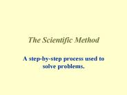 The Scientific Method
