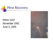 Mine Recovery