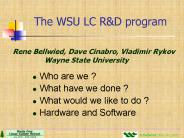 The WSU LC R