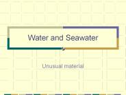 Water and Seawater