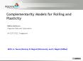 Complementarity Models for Rolling and Plasticity PowerPoint PPT Presentation