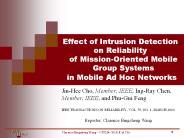Effect of Intrusion Detection on Reliability