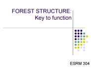FOREST STRUCTURE: Key to function