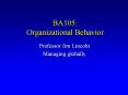BA105: Organizational Behavior PowerPoint PPT Presentation