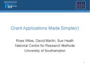 Grant Applications Made Simple(r)