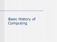 Basic History of Computing PowerPoint PPT Presentation