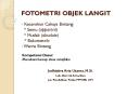 FOTOMETRI OBJEK LANGIT PowerPoint PPT Presentation