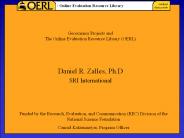 Geoscience Projects and The Online Evaluation Resource Library (OERL)