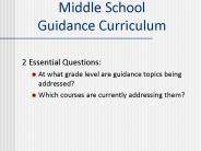 Middle School Guidance Curriculum