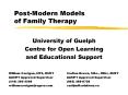 Post-Modern Models of Family Therapy PowerPoint PPT Presentation