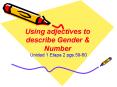Using adjectives to describe Gender PowerPoint PPT Presentation