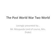 The Post World War Two World