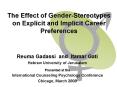 The Effect of Gender-Stereotypes on Explicit and Implicit Career Preferences PowerPoint PPT Presentation