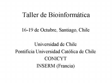 Taller de Bioinform