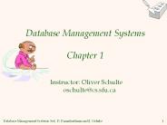 Database Management Systems Chapter 1