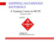 SHIPPING HAZARDOUS MATERIALS