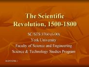 The Scientific Revolution, 1500-1800