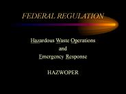 FEDERAL REGULATION