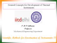 General Concepts for Development of Thermal Instruments